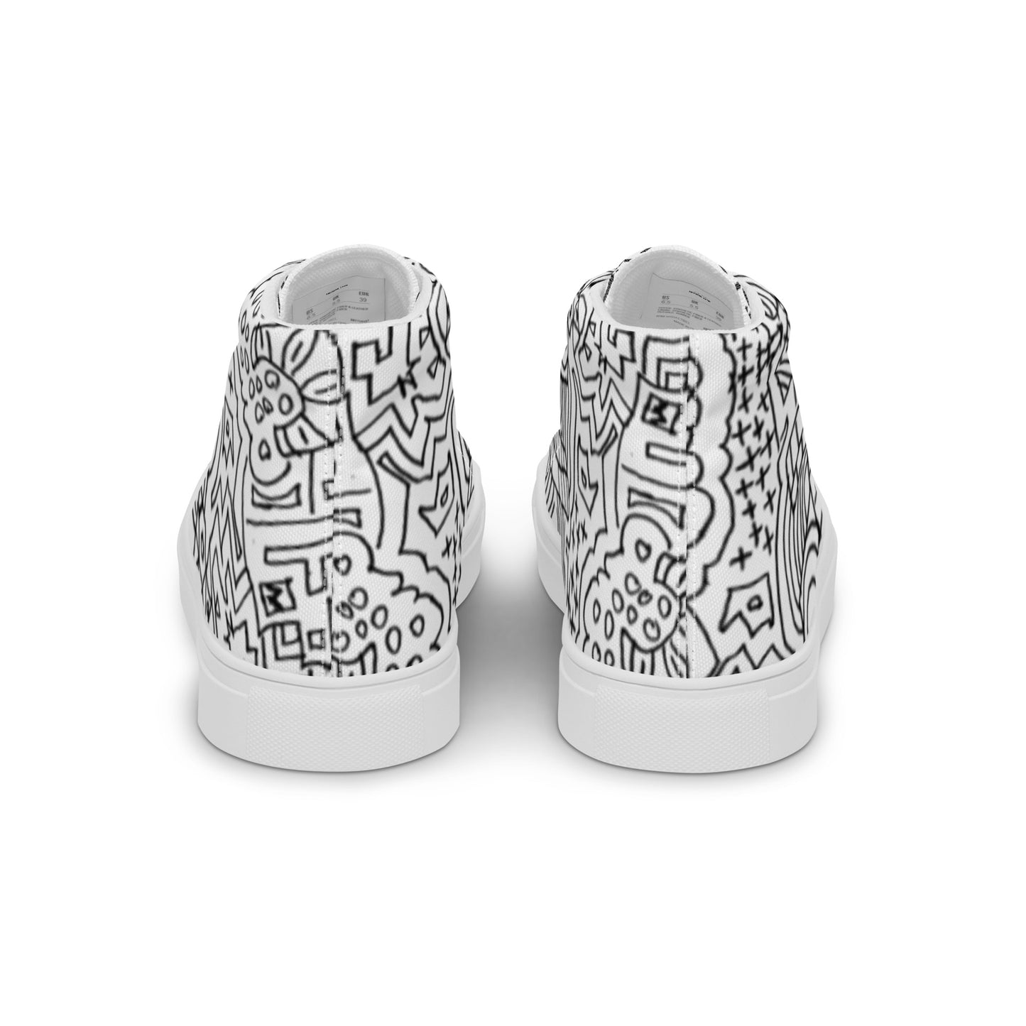 Doodle Night High Canvas Shoes