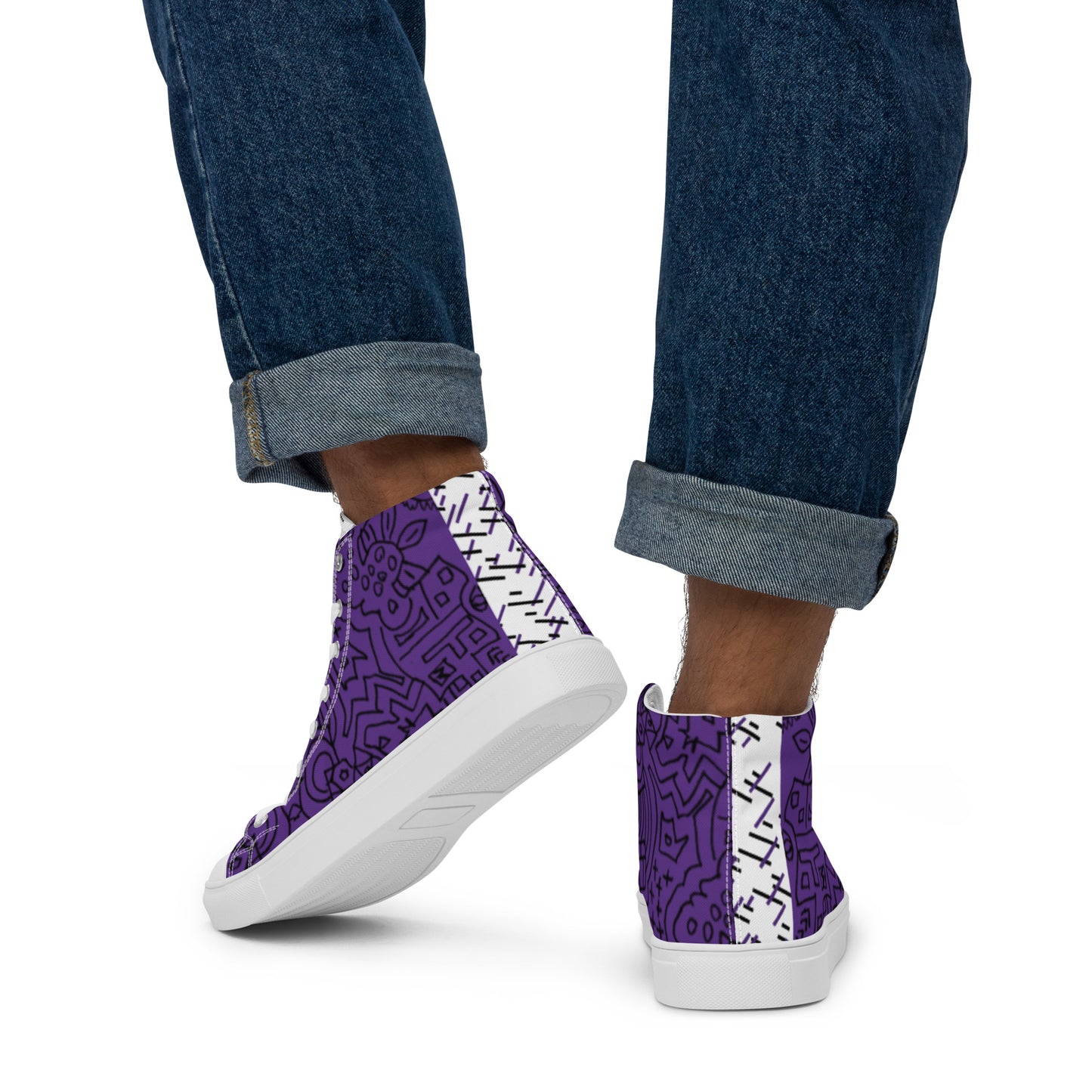 Deep Purple High Canvas Shoes