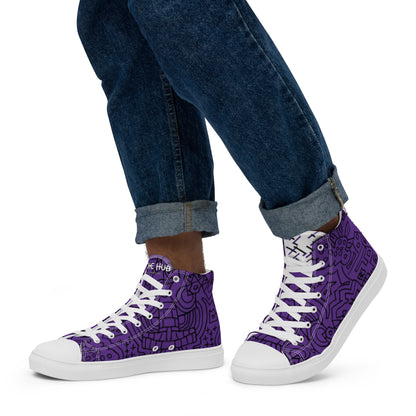 Deep Purple High Canvas Shoes