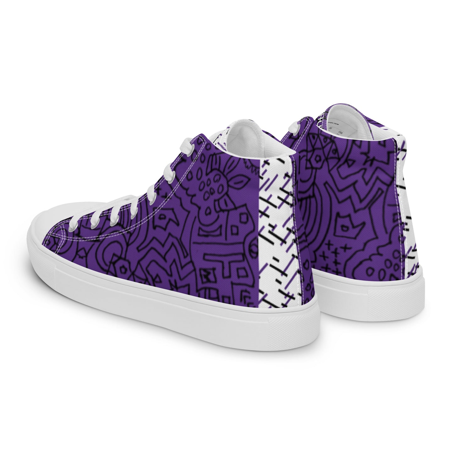 Deep Purple High Canvas Shoes