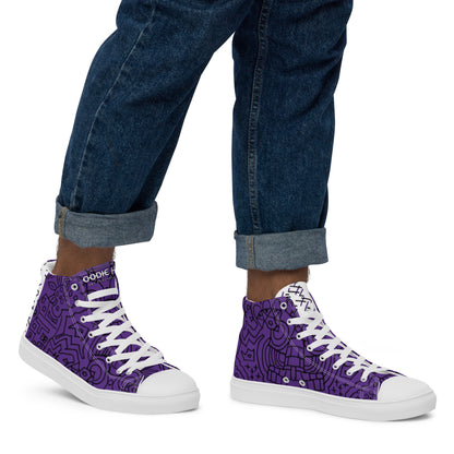 Deep Purple High Canvas Shoes